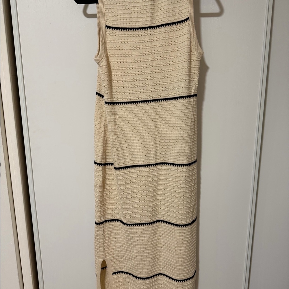 Varley Cream and Black Knit Maxi Dress - Picture 7 of 7